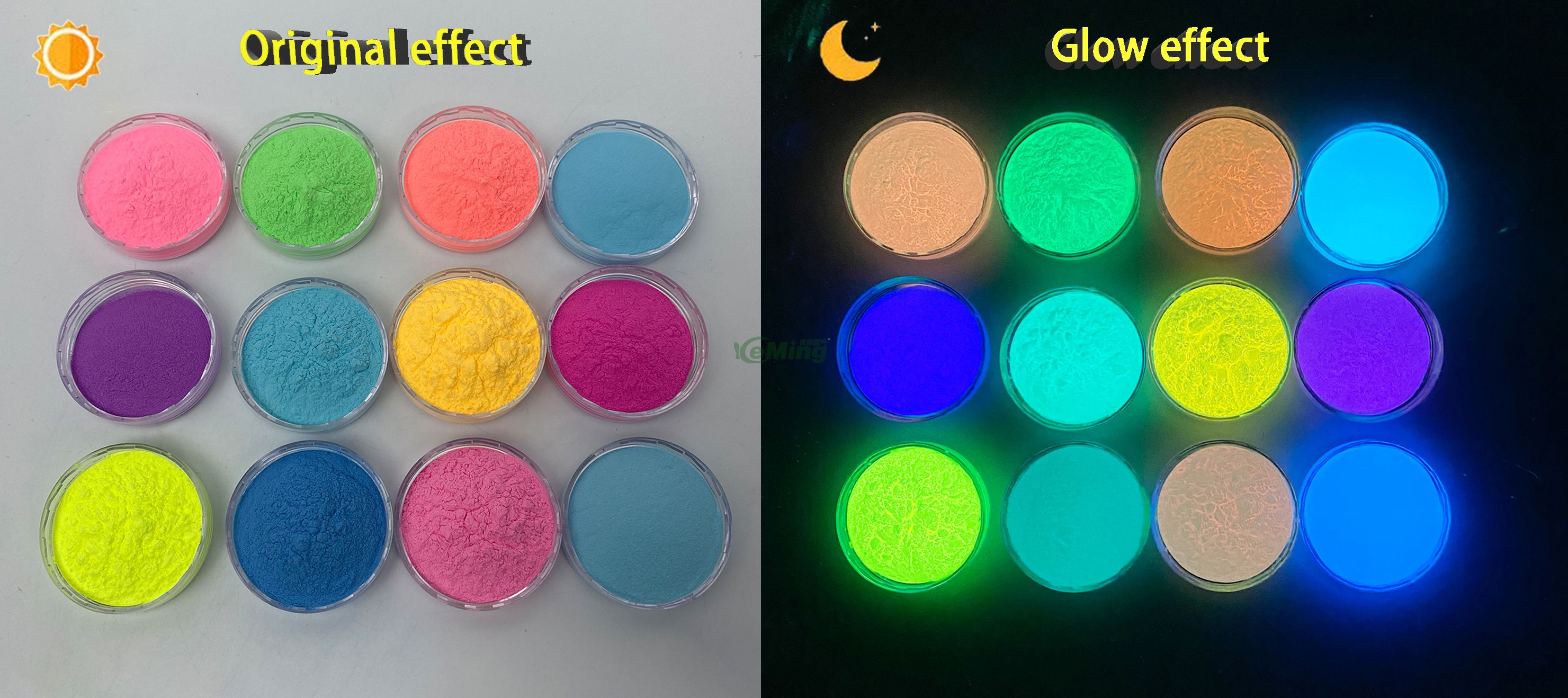 Glow Time 2 Hours Glow in The Dark Paint Waterproof Powder 