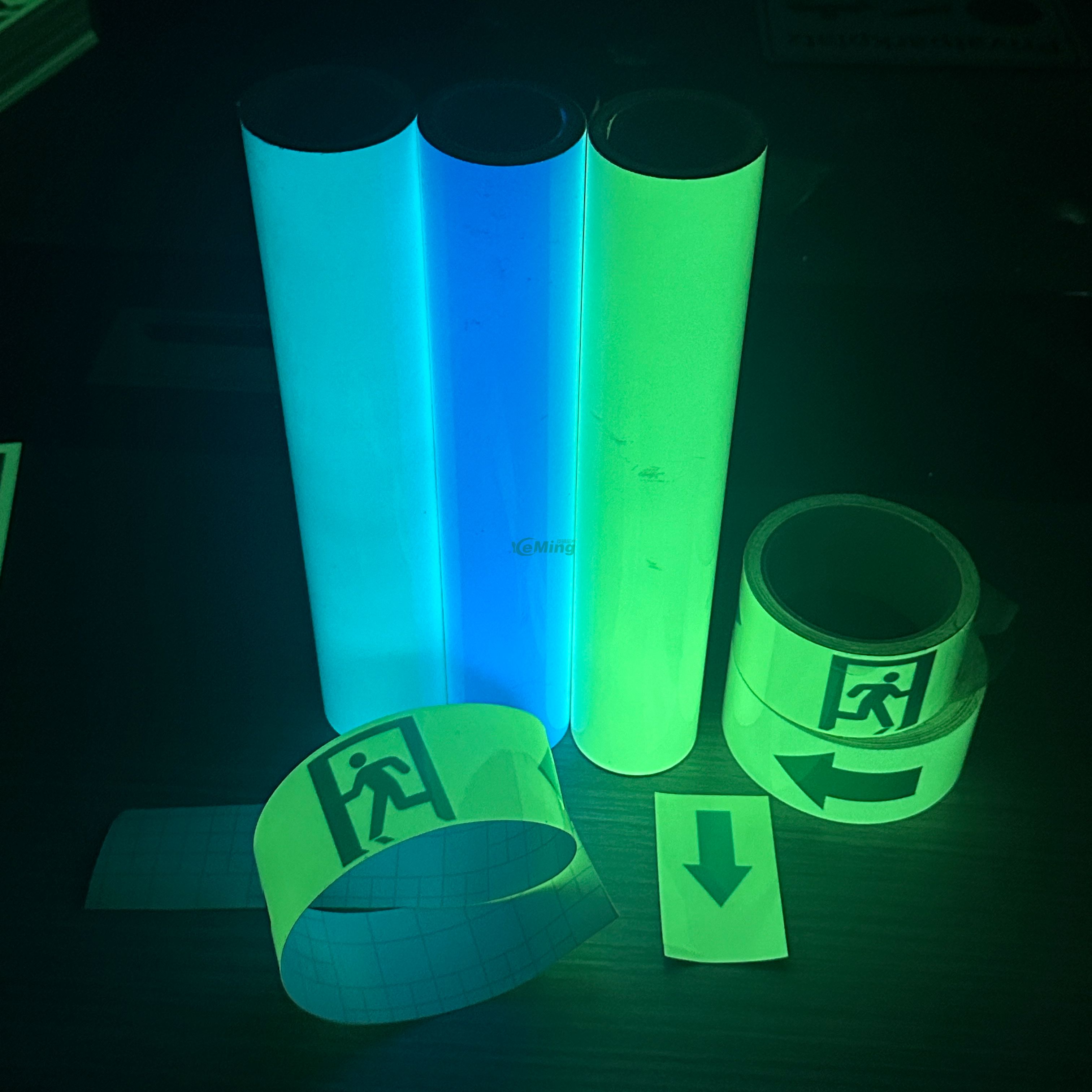 Factory Printable Luminous Vinyl Film Glow In The Dark PET Photoluminescent Vinyl Roll