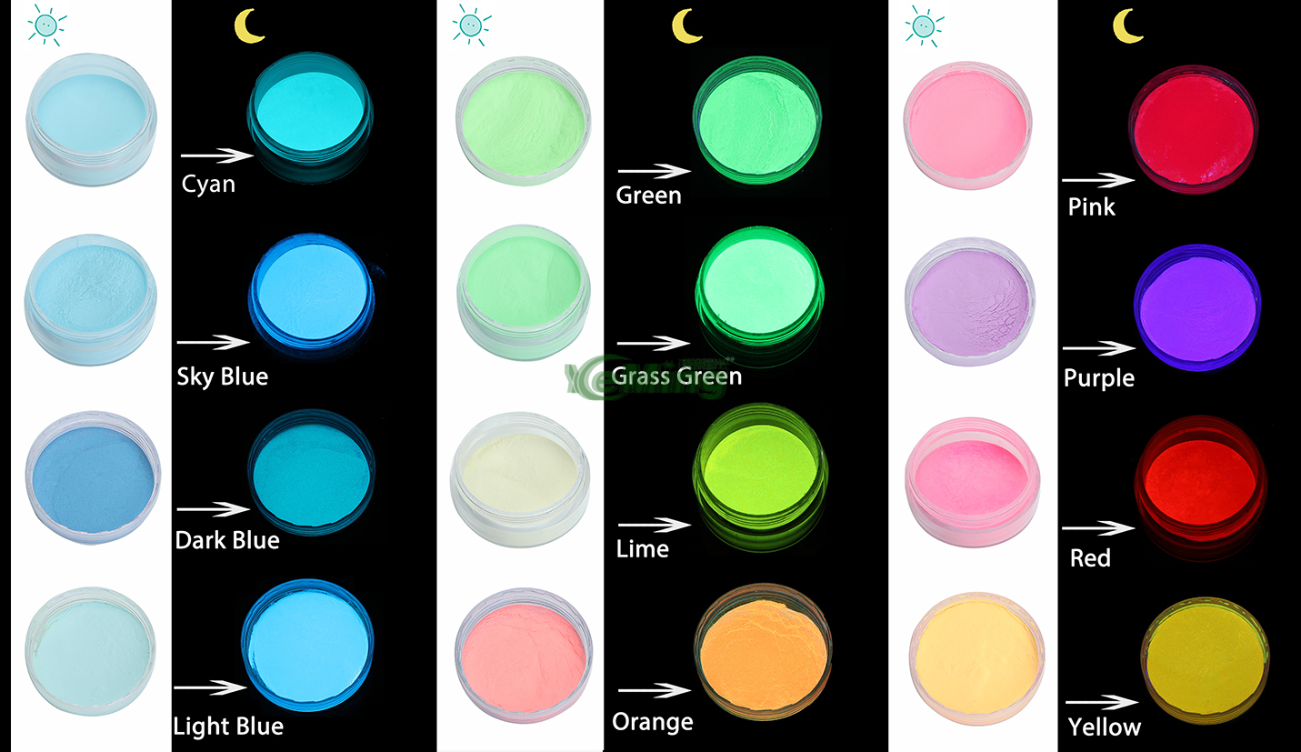Factory Wholesale Uv Glow Powder Brightest Purple Glow in The Dark Pigment