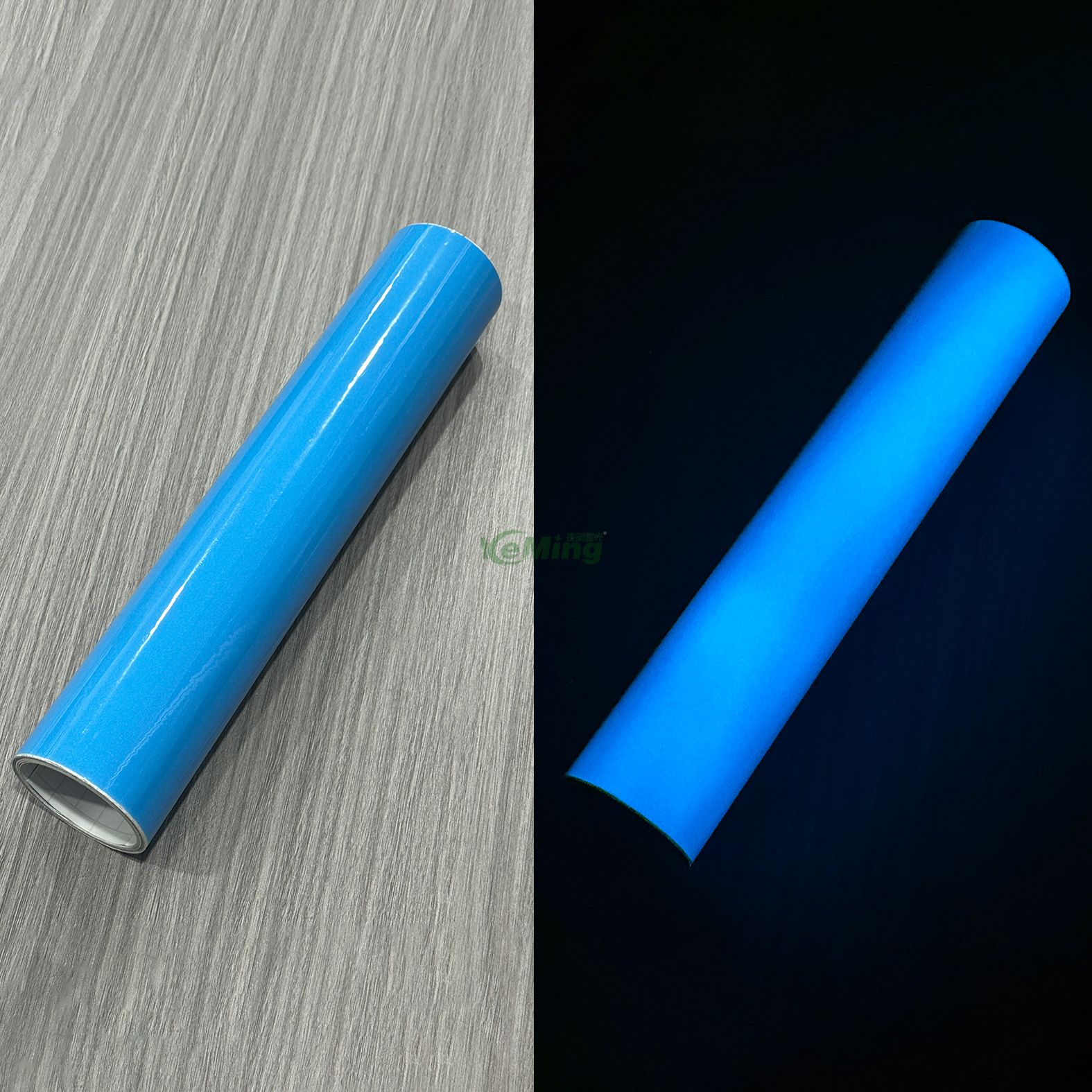 Blue glow film,glow vinyl,glow in the dark vinyl for craft cutters,sign plotters