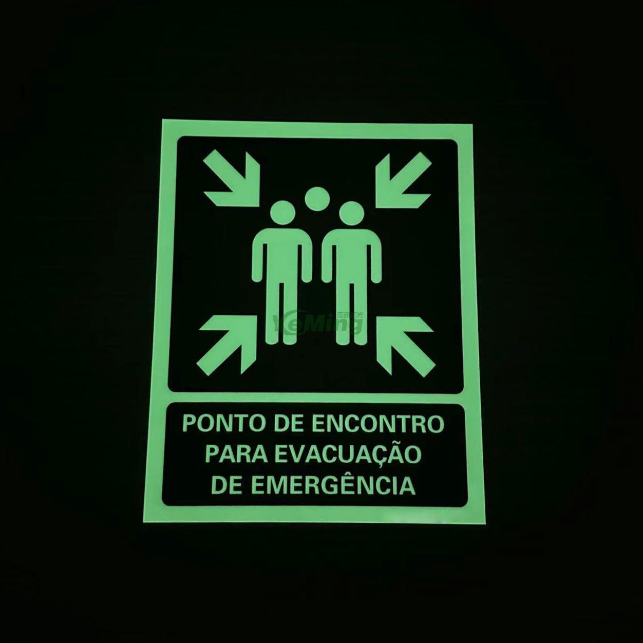Emergency Assembly Point With Graphics Sign Emergency Evacuation Assembly Point