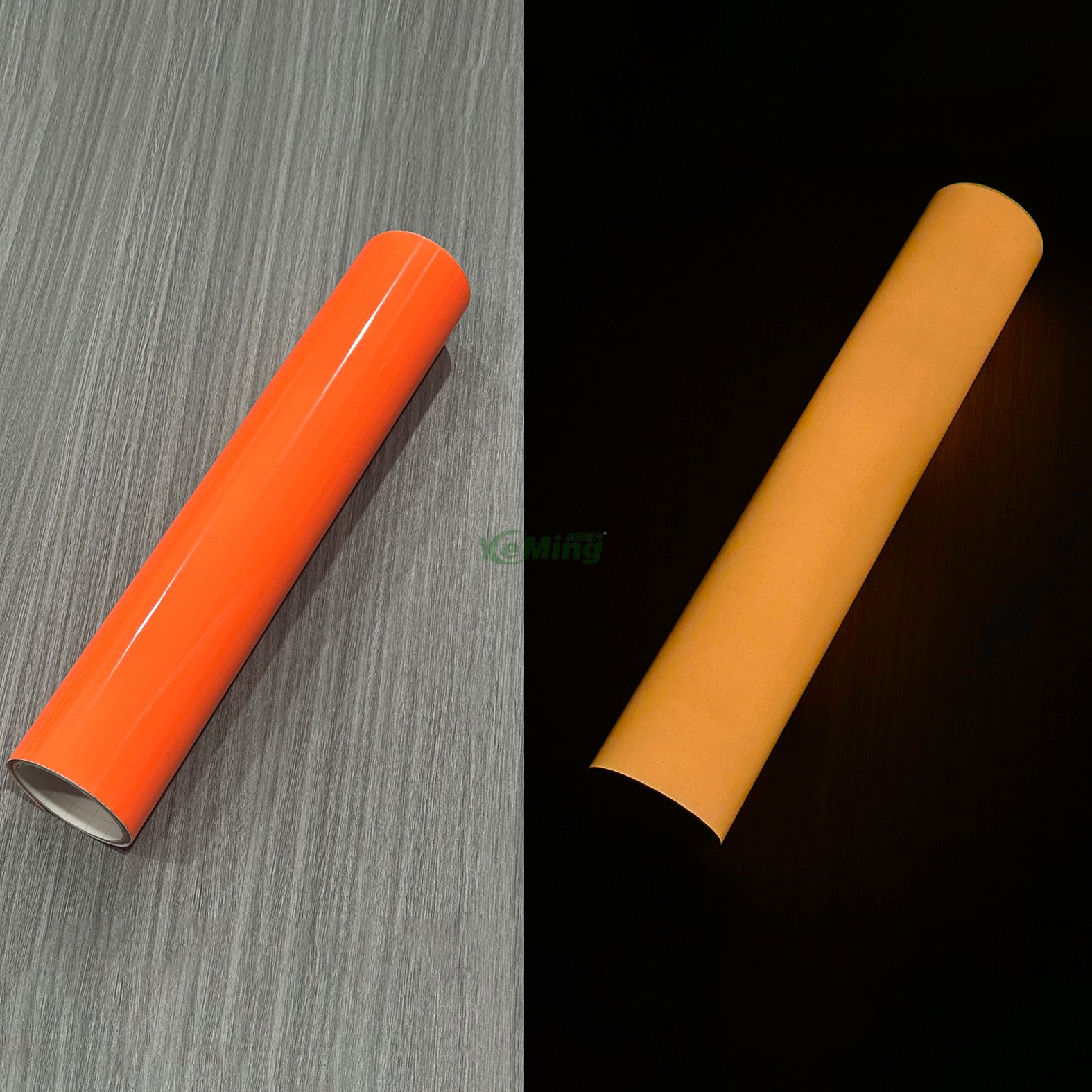 Orange Yellow Photoluminescent Film Printable High Quality Glow Vinyl 
