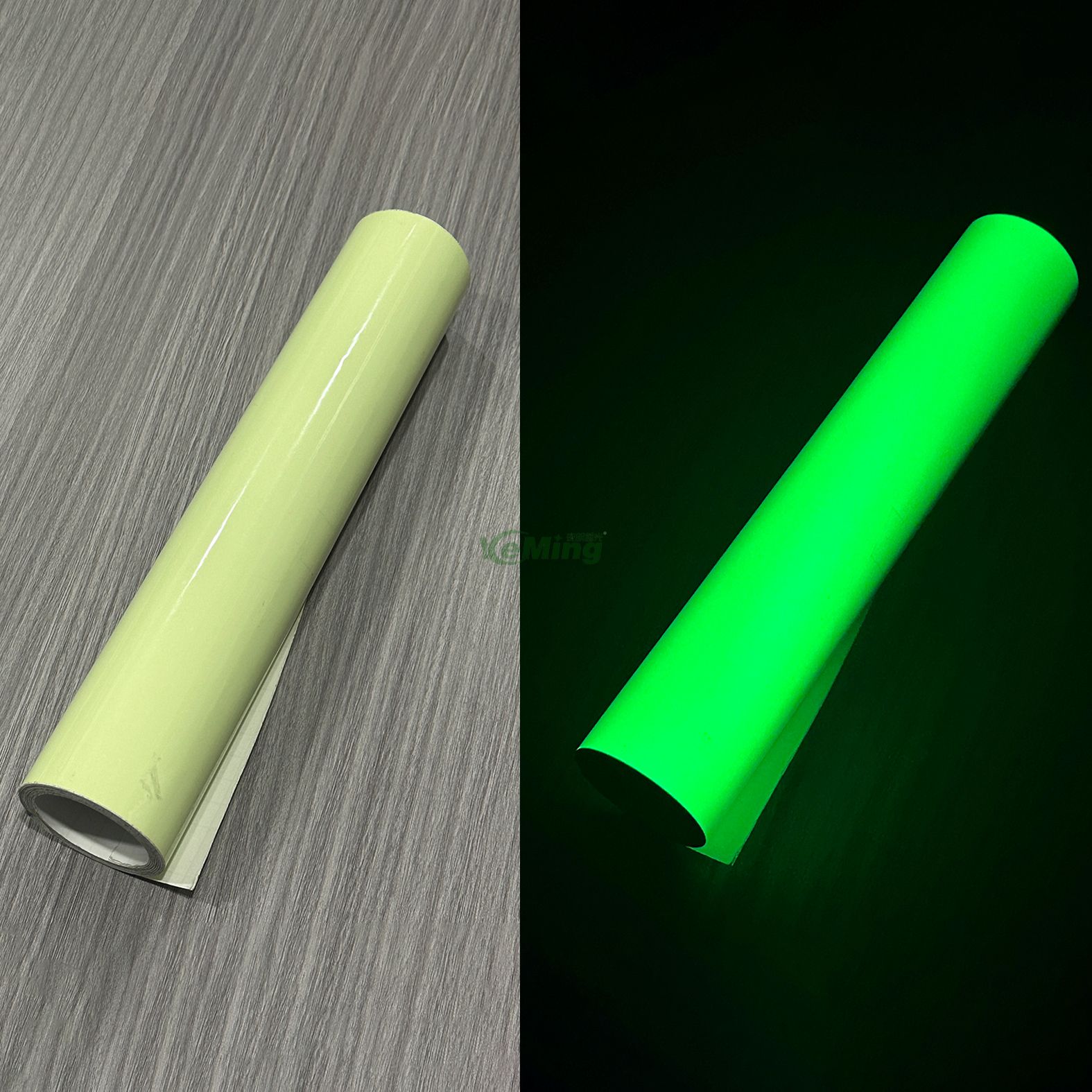 Yellow Green Glow in The Dark Vinyl Printable DIY Photoluminescent Film